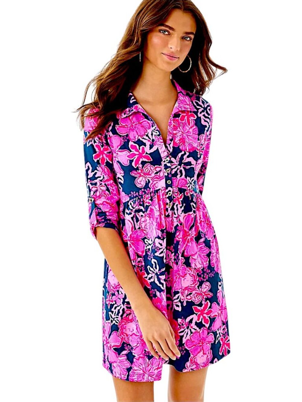 Lilly Pulitzer Saralyn Dress in Starlight Navy/Once and Floral NWT - Size XXS